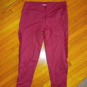 Victoria's Secret Sport Burgundy Full Length Leggings